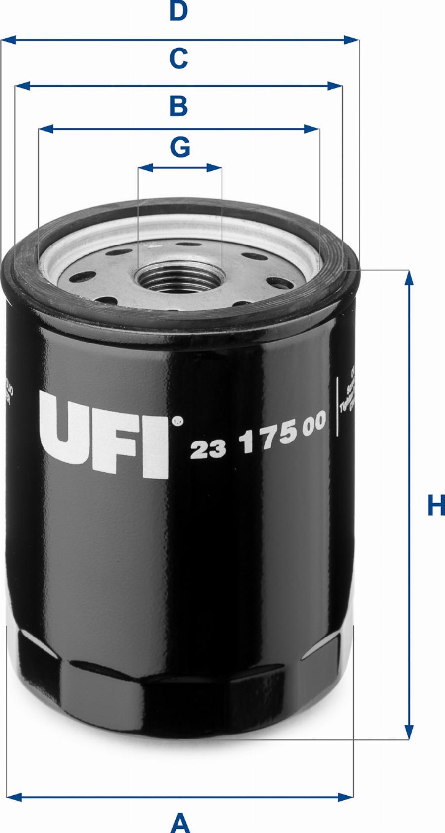 UFI 23.175.00 - Filtru ulei aaoparts.ro