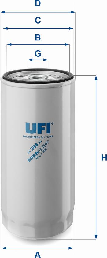 UFI 23.288.00 - Filtru ulei aaoparts.ro