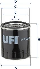 UFI 23.752.00 - Filtru ulei aaoparts.ro