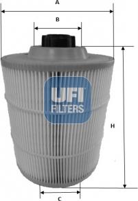UFI 27.A00.00 - Filtru aer aaoparts.ro
