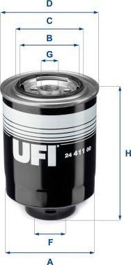 UFI 24.411.00 - Filtru combustibil aaoparts.ro
