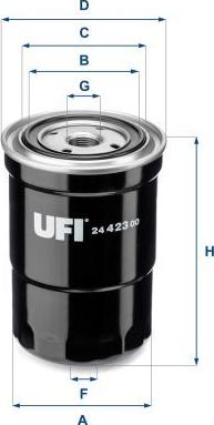 UFI 24.423.00 - Filtru combustibil aaoparts.ro