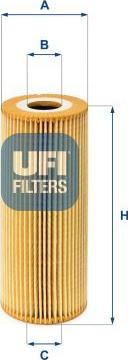 UFI 25.011.00 - Filtru ulei aaoparts.ro