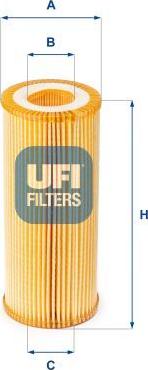 UFI 25.080.00 - Filtru ulei aaoparts.ro