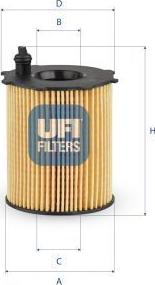 UFI 25.037.00 - Filtru ulei aaoparts.ro