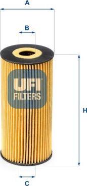 UFI 25.166.00 - Filtru ulei aaoparts.ro