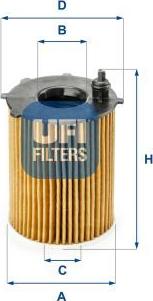UFI 25.187.00 - Filtru ulei aaoparts.ro