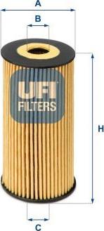 UFI 25.170.00 - Filtru ulei aaoparts.ro