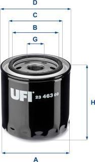 UFI 23.463.00 - Filtru ulei aaoparts.ro
