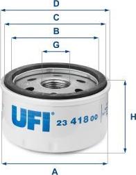 UFI 23.418.00 - Filtru ulei aaoparts.ro