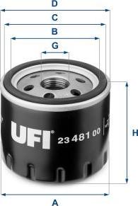 UFI 23.481.00 - Filtru ulei aaoparts.ro