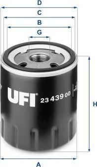 UFI 23.439.00 - Filtru ulei aaoparts.ro