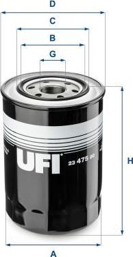 UFI 23.475.00 - Filtru ulei aaoparts.ro