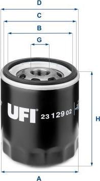 UFI 23.129.02 - Filtru ulei aaoparts.ro