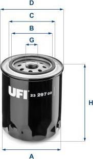 UFI 23.297.00 - Filtru ulei aaoparts.ro