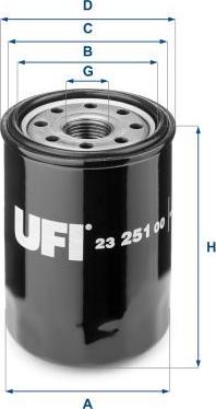 UFI 23.251.00 - Filtru ulei aaoparts.ro