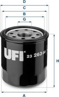 UFI 23.263.00 - Filtru ulei aaoparts.ro