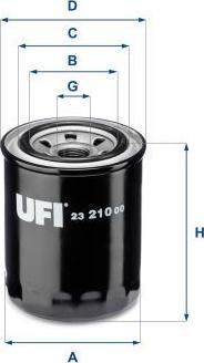 UFI 23.210.00 - Filtru ulei aaoparts.ro