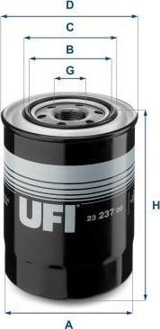 UFI 23.237.00 - Filtru ulei aaoparts.ro