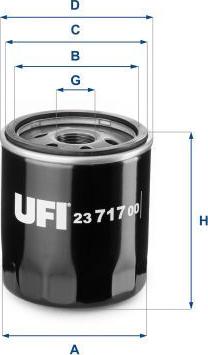 UFI 23.717.00 - Filtru ulei aaoparts.ro