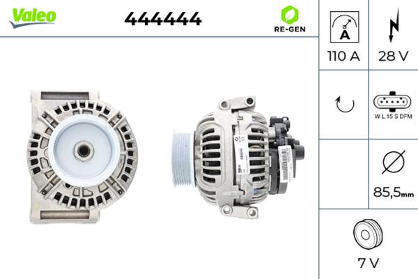 Valeo 444444 - Generator / Alternator aaoparts.ro