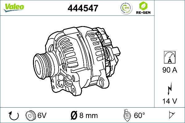VALEO 444547 - Generator / Alternator aaoparts.ro