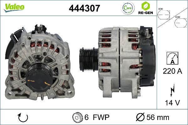 VALEO 444307 - Generator / Alternator aaoparts.ro