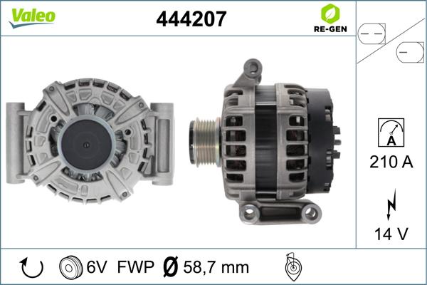 Valeo 444207 - Generator / Alternator aaoparts.ro