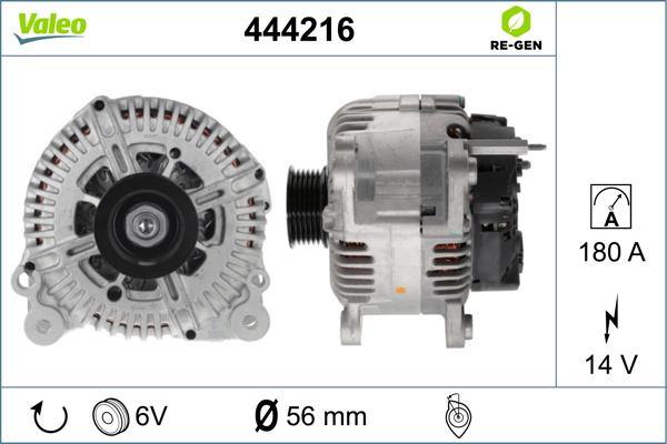 Valeo 444216 - Generator / Alternator aaoparts.ro