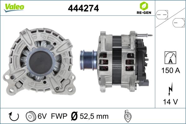 Valeo 444274 - Generator / Alternator aaoparts.ro