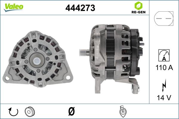 Valeo 444273 - Generator / Alternator aaoparts.ro