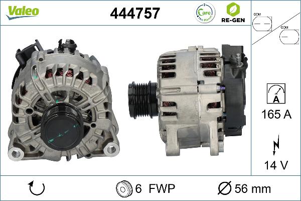 VALEO 444757 - Generator / Alternator aaoparts.ro