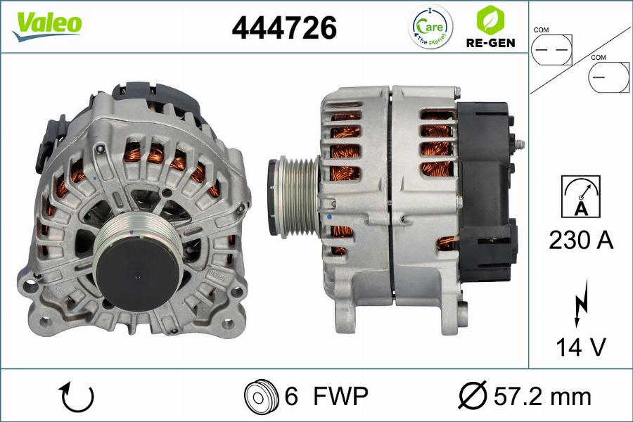 Valeo 444726 - Generator / Alternator aaoparts.ro