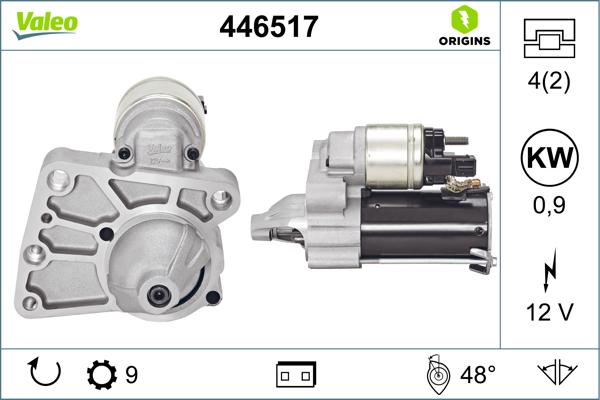 VALEO 446517 - Starter aaoparts.ro