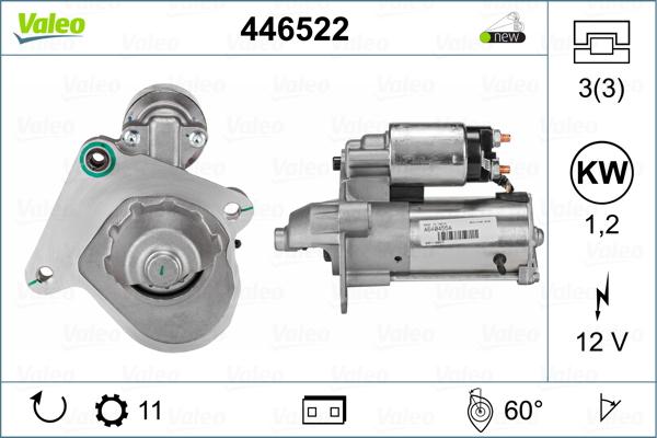 Valeo 446522 - Starter aaoparts.ro