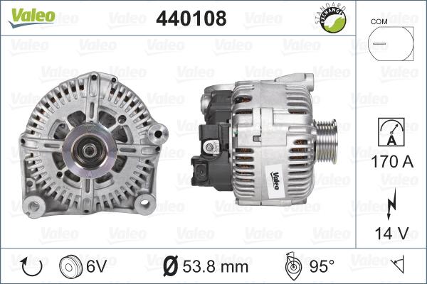 Valeo 440108 - Generator / Alternator aaoparts.ro