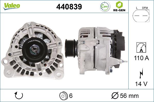 VALEO 440839 - Generator / Alternator aaoparts.ro