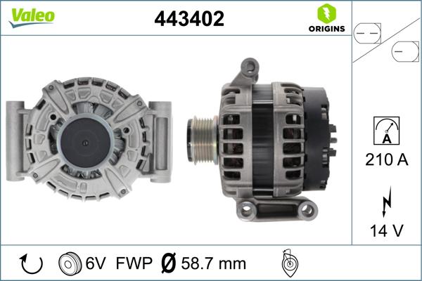 Valeo 443402 - Generator / Alternator aaoparts.ro