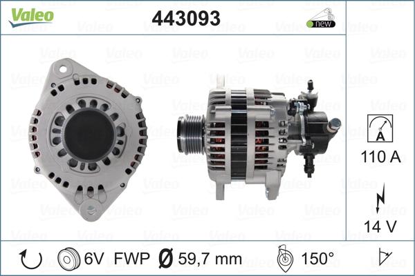 Valeo 443093 - Generator / Alternator aaoparts.ro