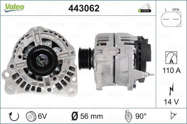 Valeo 443062 - Generator / Alternator aaoparts.ro