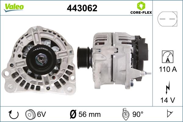 VALEO 443062 - Generator / Alternator aaoparts.ro