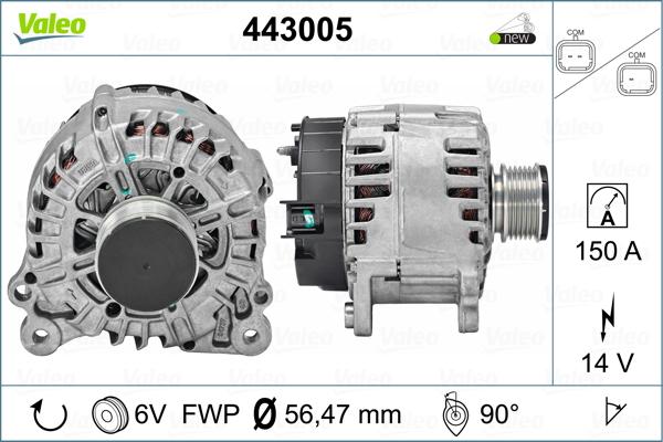 Valeo 443005 - Generator / Alternator aaoparts.ro