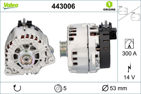 VALEO 443006 - Generator / Alternator aaoparts.ro
