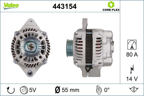 VALEO 443154 - Generator / Alternator aaoparts.ro