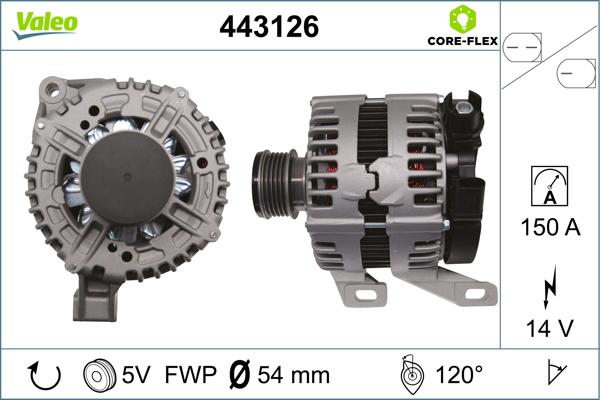 VALEO 443126 - Generator / Alternator aaoparts.ro