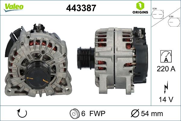 VALEO 443387 - Generator / Alternator aaoparts.ro