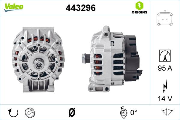 VALEO 443296 - Generator / Alternator aaoparts.ro