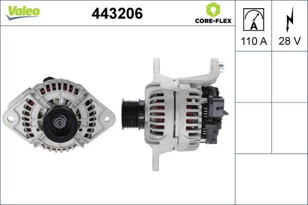 VALEO 443206 - Generator / Alternator aaoparts.ro