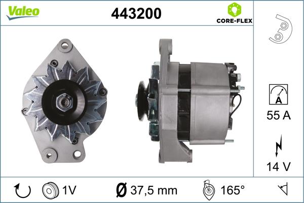 VALEO 443200 - Generator / Alternator aaoparts.ro