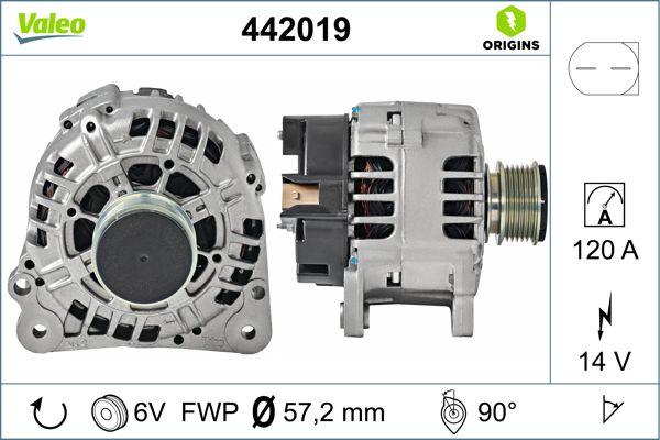 VALEO 442019 - Generator / Alternator aaoparts.ro